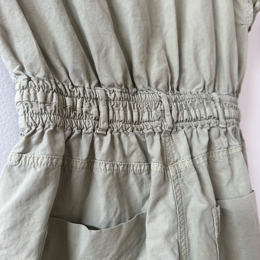 Zara Linen Green Romper - Picture 6 of 9
